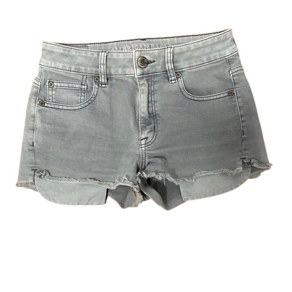 American eagle superstretch High rise  Shorty/gray women’s jean shorts festival